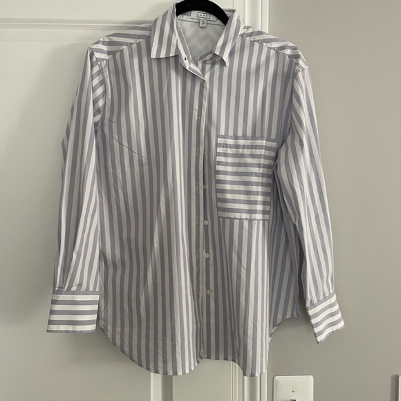 AYR Tops - AYR The Deep End shirt lilac stripe size S NWOT